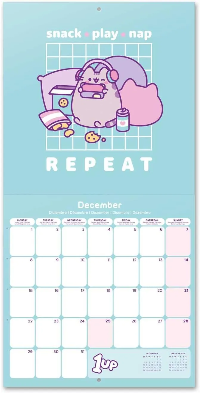 Pusheen Square Calendar 2025 - Gaming Edition