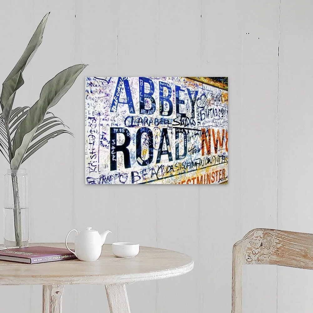 "Abbey Road road sign, London" Canvas Wall Art