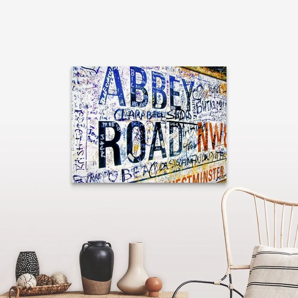 "Abbey Road road sign, London" Canvas Wall Art