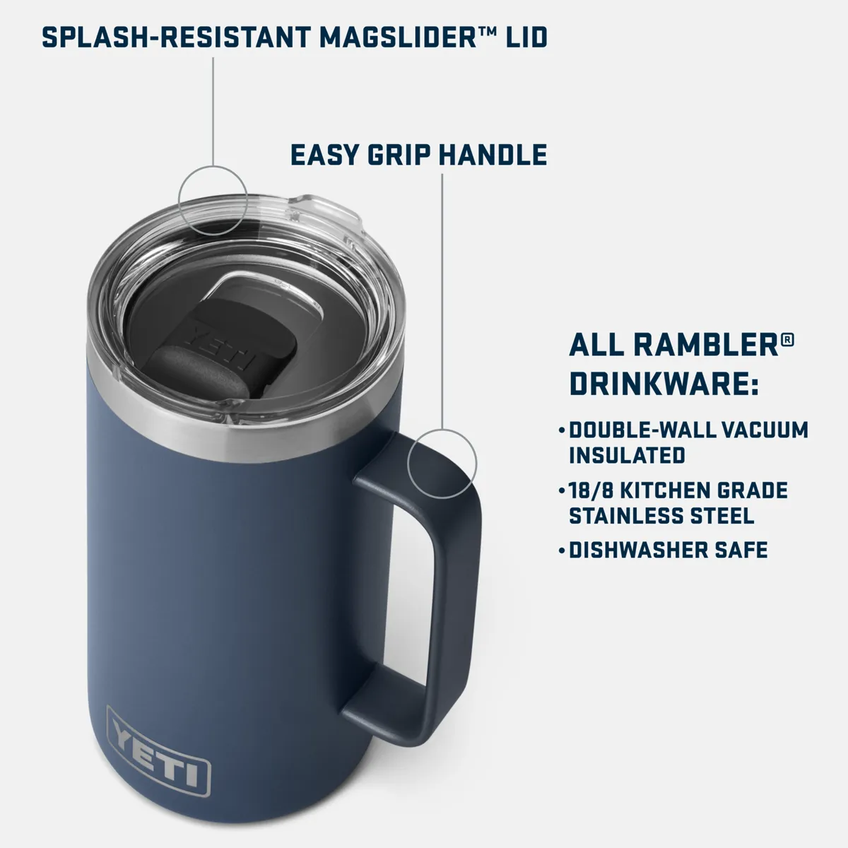 Rambler 24 oz Mug with MagSlider Lid