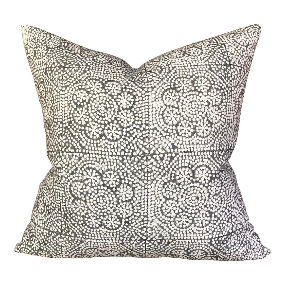 READY TO SHIP Designer Wisteria in Noir Linen Pillow Cover