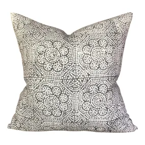 READY TO SHIP Designer Wisteria in Noir Linen Pillow Cover