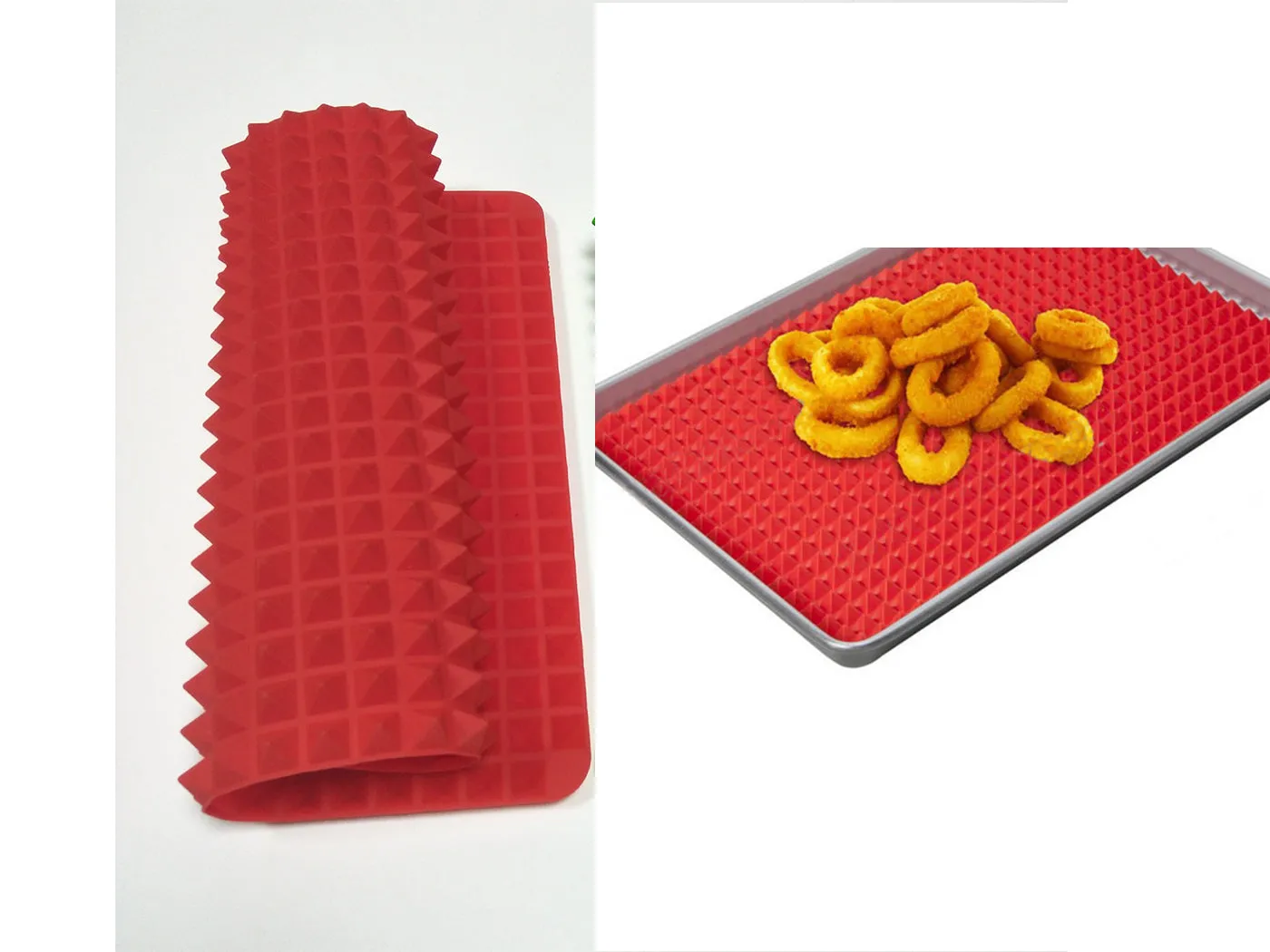 Red Pyramid Pan Nonstick Silicone Mat