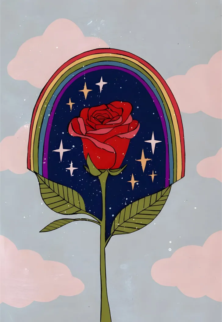 Red Rose Hope Poster