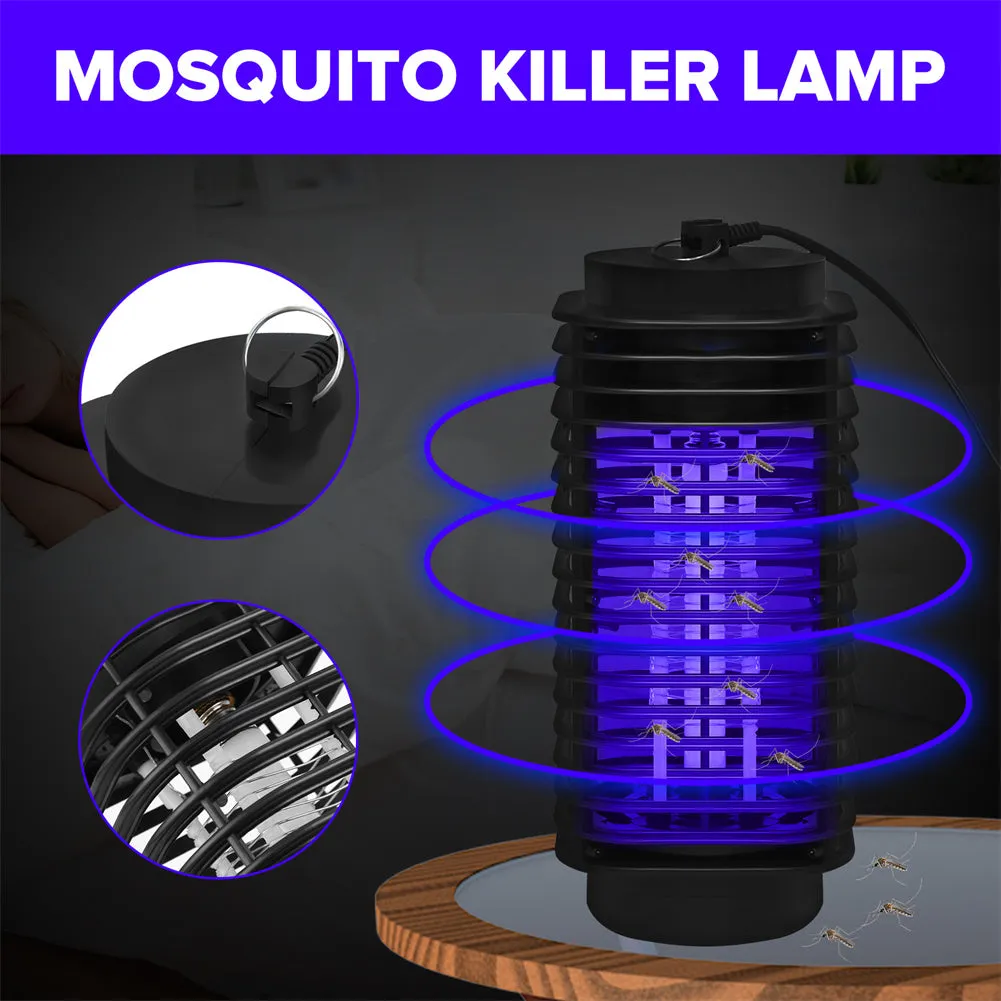 RONSHIN Bug Zapper Ultraviolet Lamp Mosquito Fly Killer Insect Trap Light Black