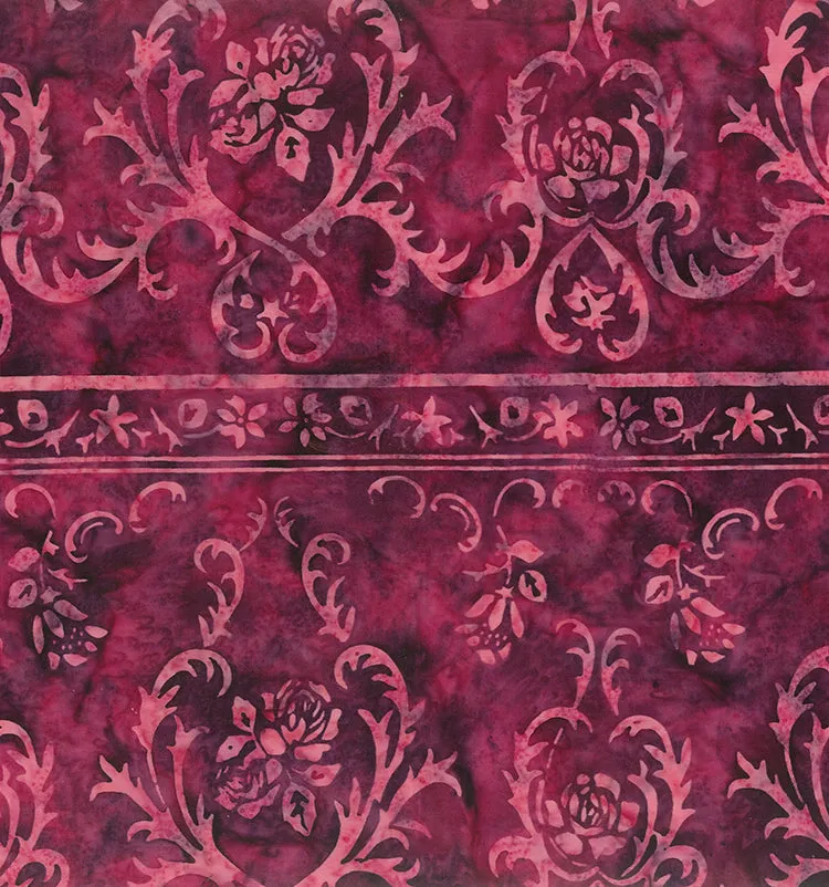 ROSE PARADE Border Design raspberry 80632-23