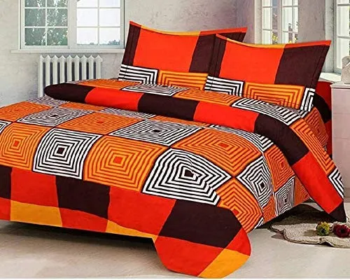 RS Home Furnishing Cotton 160 TC Bedsheet (King_Multicolour, Pack of 1)