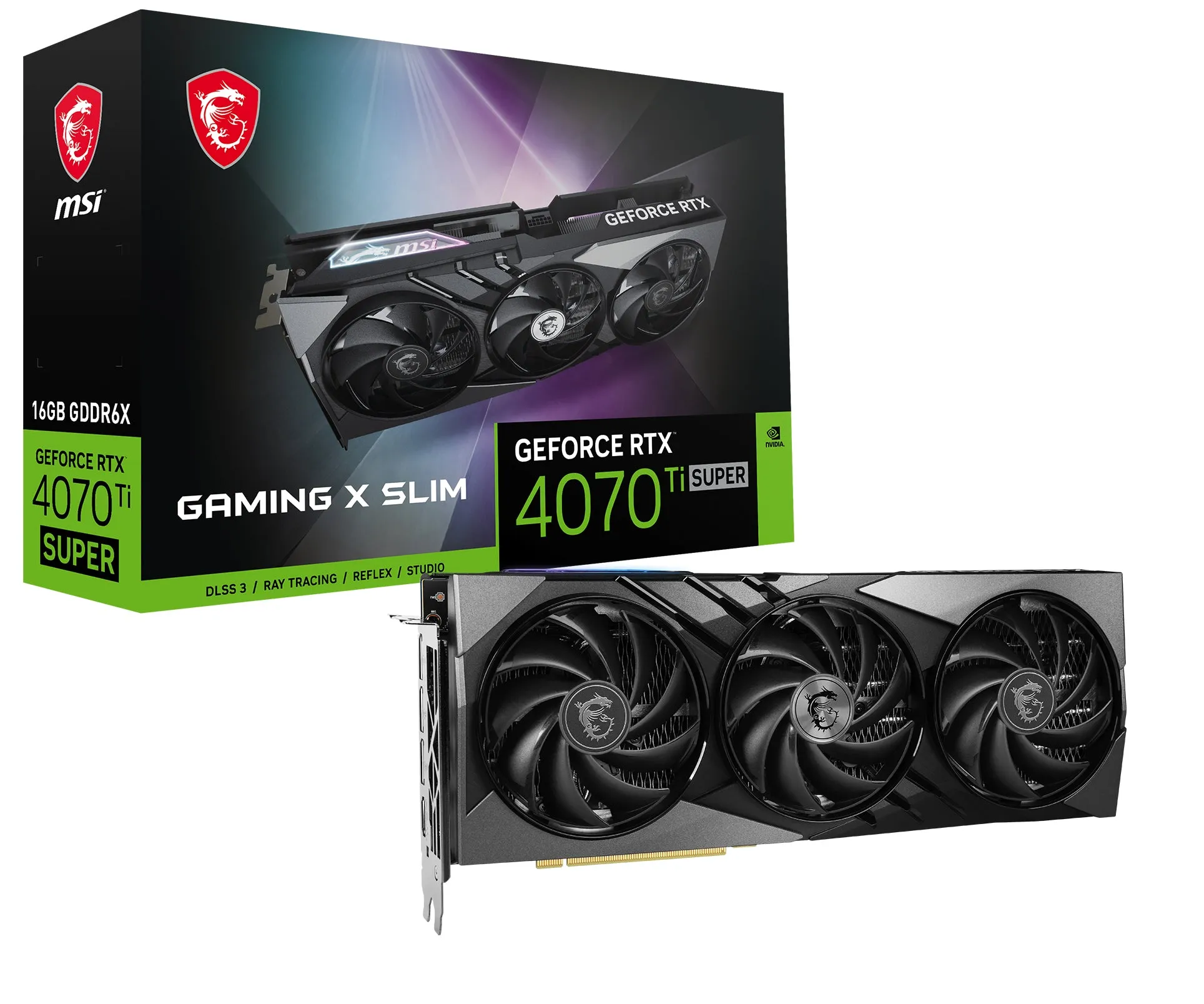 Rtx 4070 Ti Super 16Gb Msi Gaming X Slim Gddr6x 3Fan