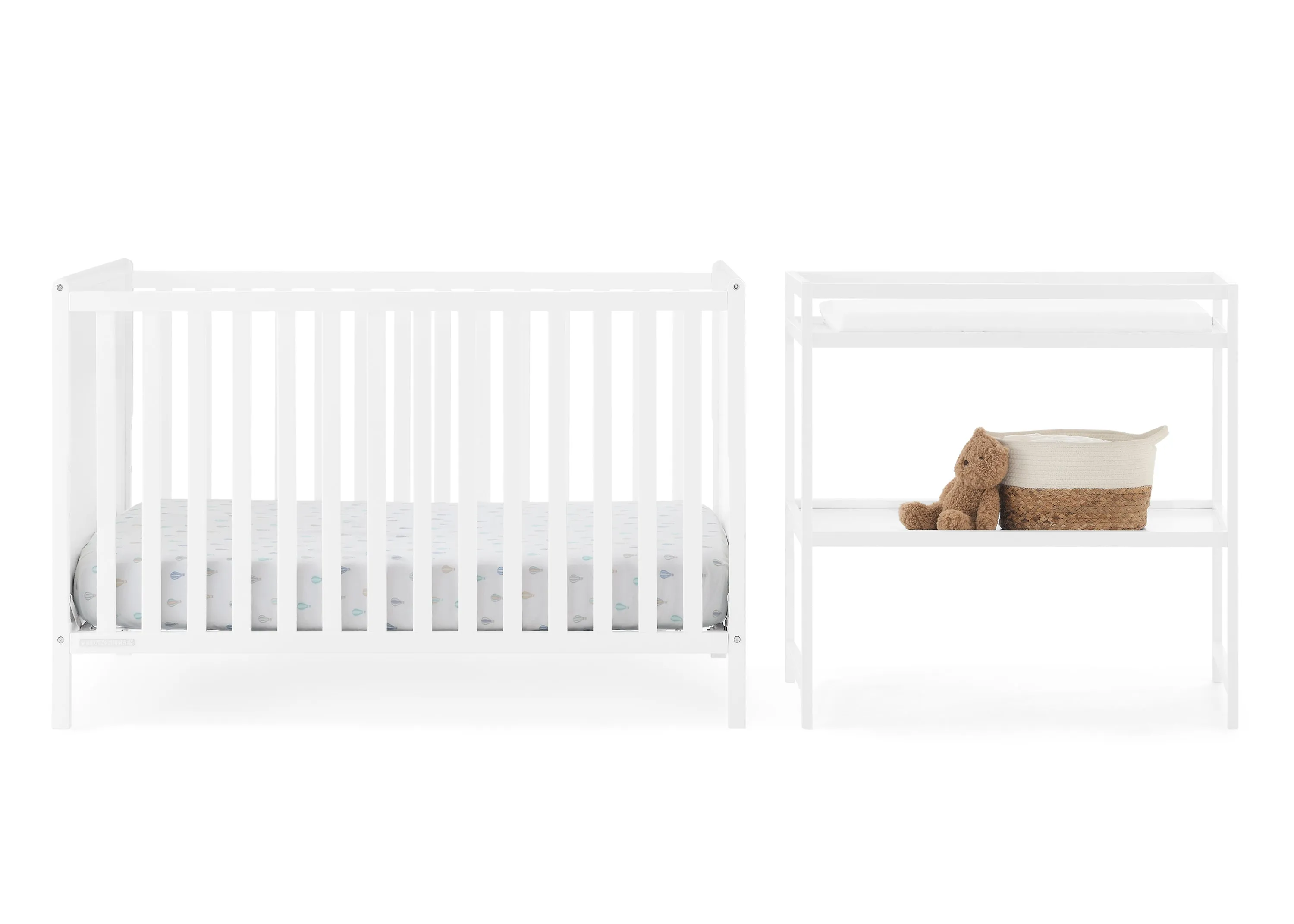 Ruby 6-in-1 Convertible Crib & Changing Table 2-Piece Set