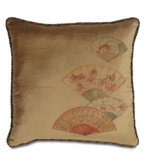 Salerno Hand-Painted Throw Pillow Cover 18x18