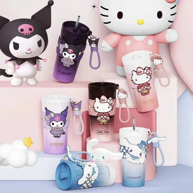 Sanrio Straw Thermos Cup (650 ml)