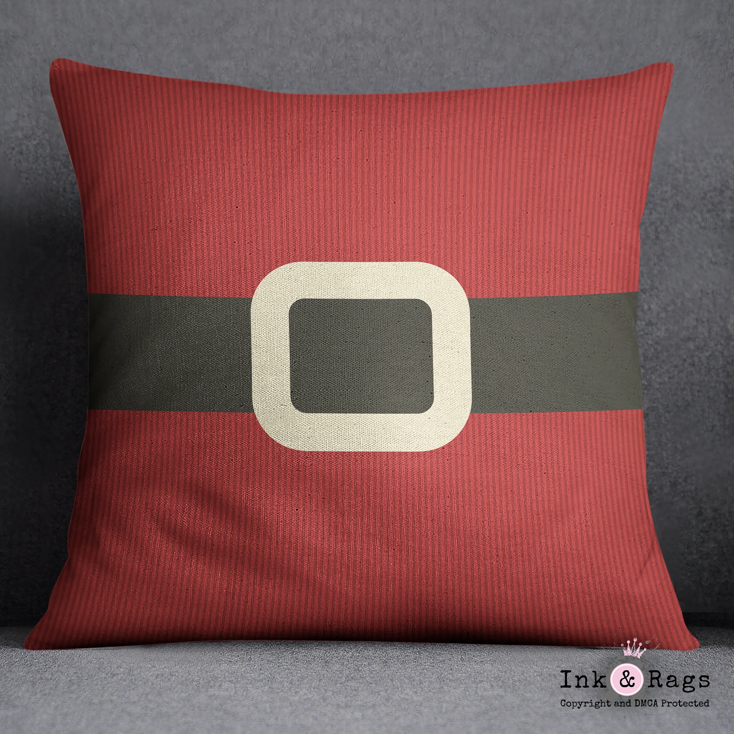 Santa's Belt Holiday Pillow