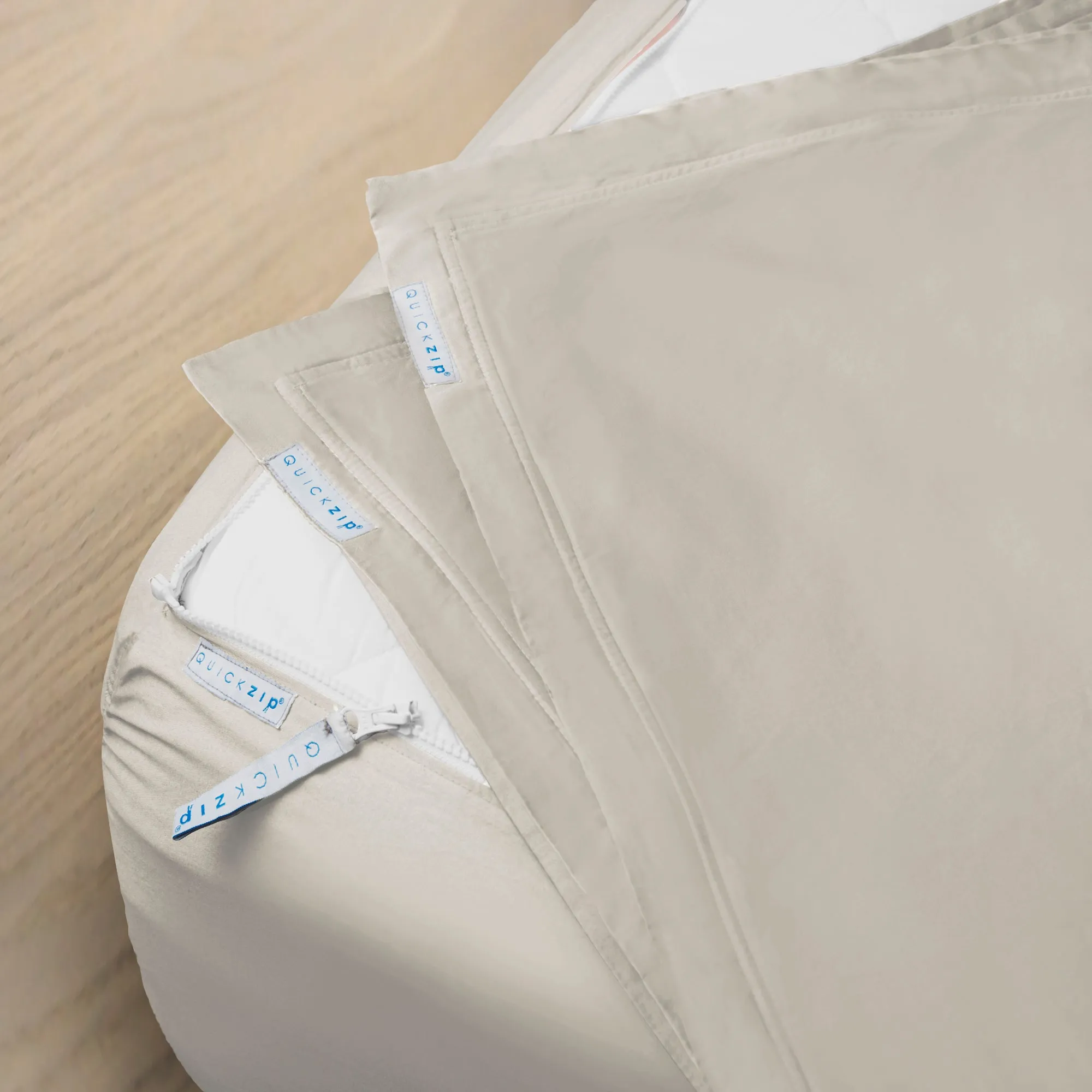 Sateen Fitted Sheet (Base   Zip Sheet ) - Cal King