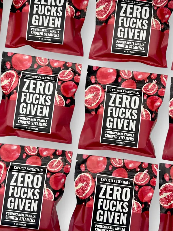 Shower Steamers: Zero F*cks Given Pomegranate Vanilla (Bag of 4)