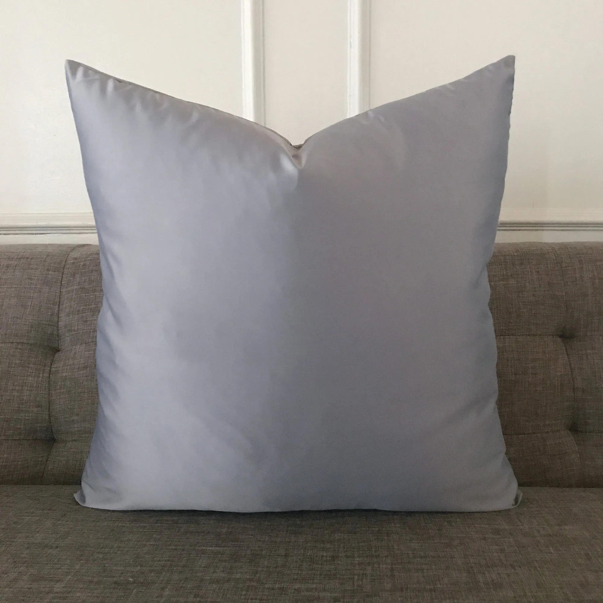 Silk Baby Blue Luxury Throw Pillow Cover 24x24