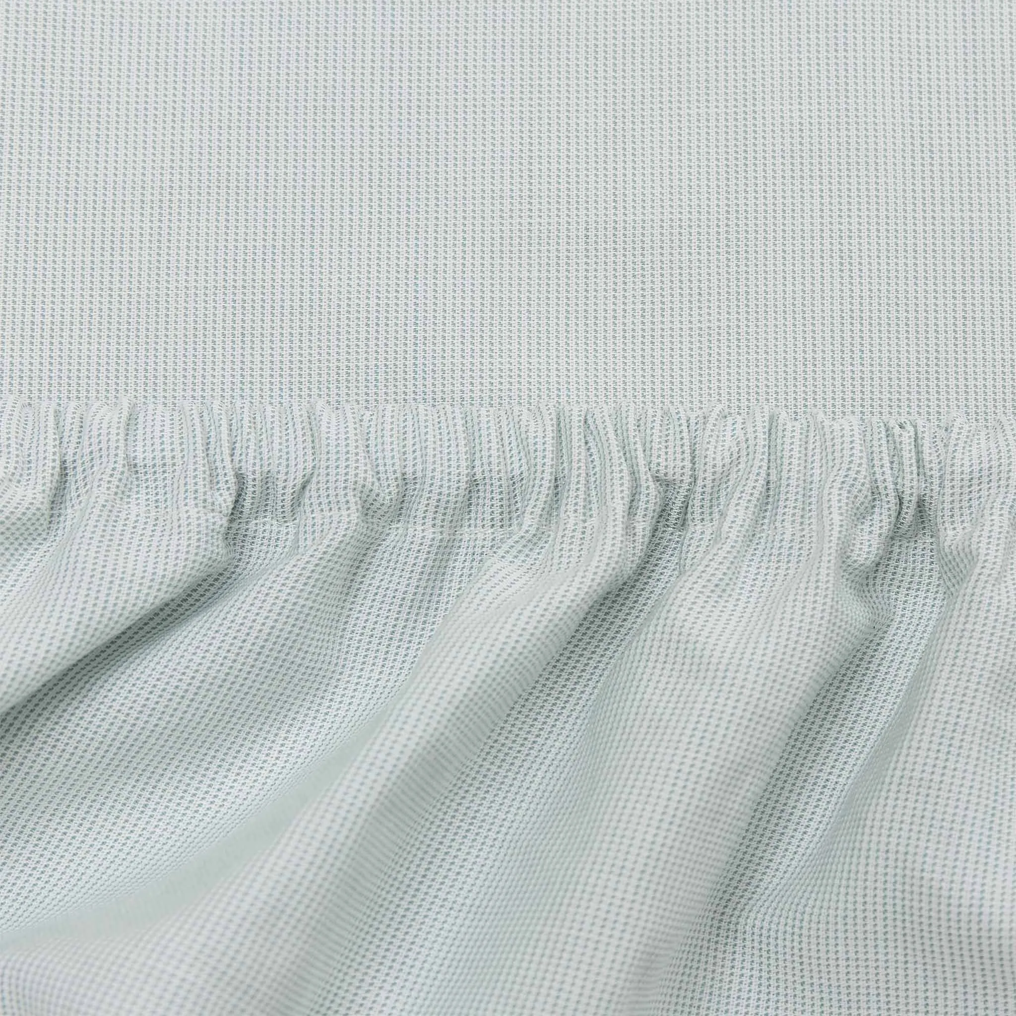 Sousa Fitted Sheet [Green grey/White]