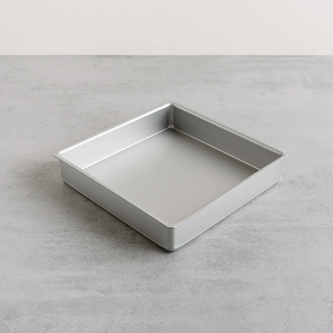 Square Silver Anodised Aluminium Sandwich Tin