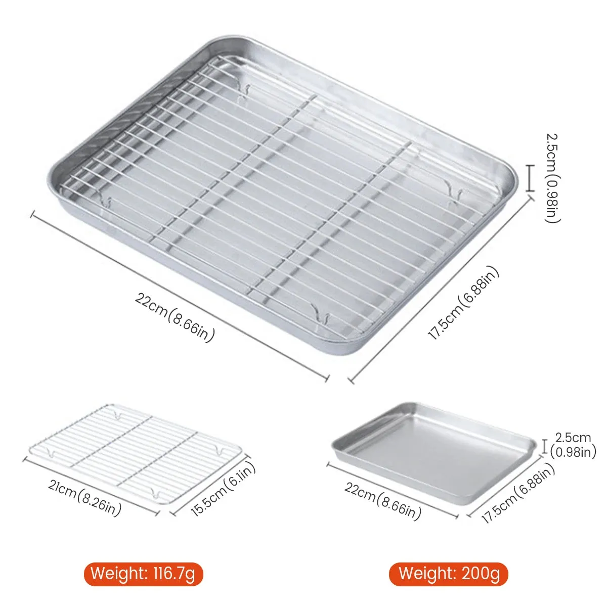 Stainless Steel Baking Pan Tray