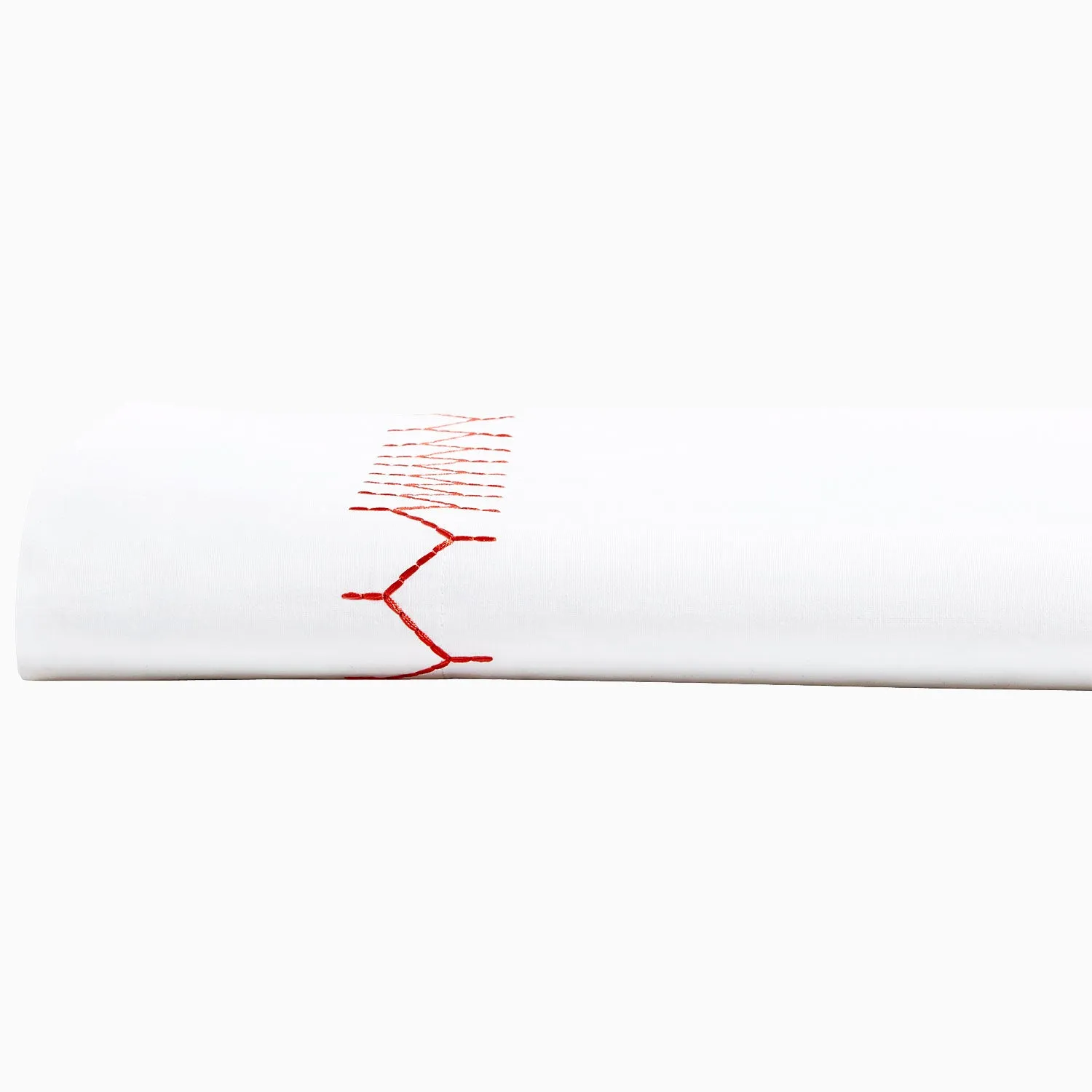 Stitched Coral Organic Sheet Set