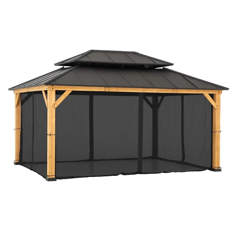 SUNJOY Replacement Mosquito Netting for 12×16 ft. Wood-Framed Gazebos