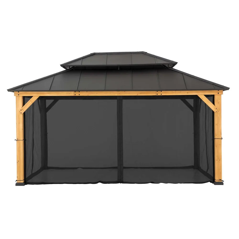 SUNJOY Replacement Mosquito Netting for 12×16 ft. Wood-Framed Gazebos