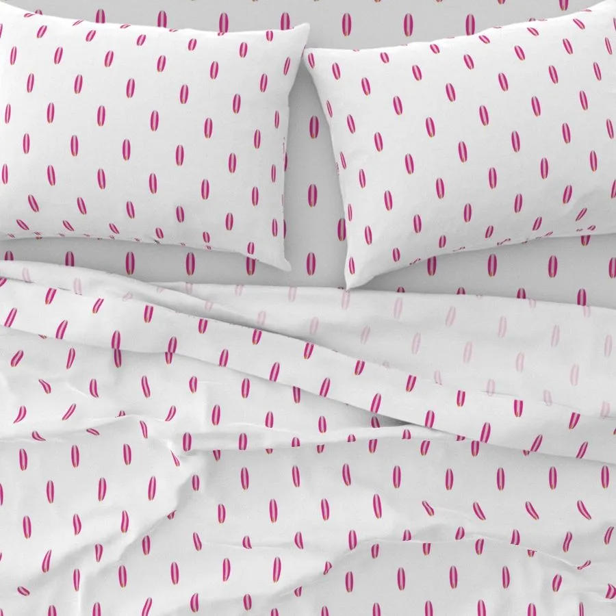 Surfer Girl Pink and Juicy Orange Mini Size Classic Surfboards Sheet Set