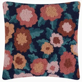 Suzy Floral Wool Hooked Pillow