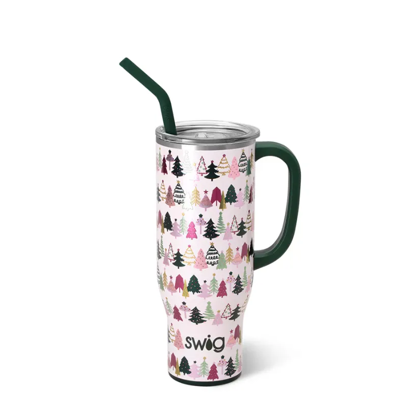 Swig | Tinseled Trees Mega Mug in 30 oz