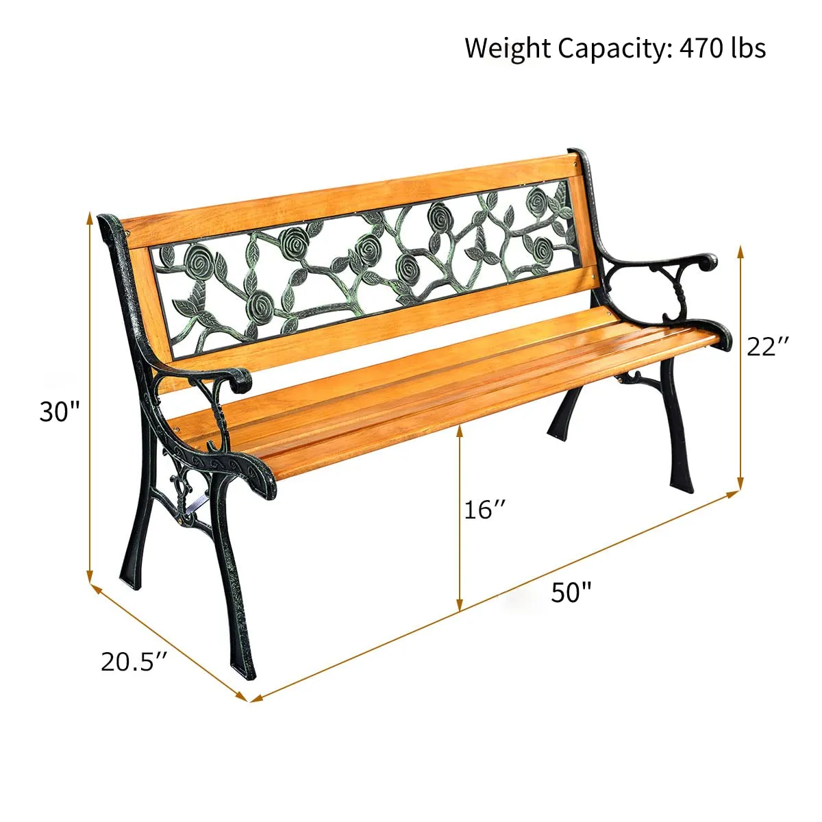 Tangkula Outdoor Garden Bench Park Bench