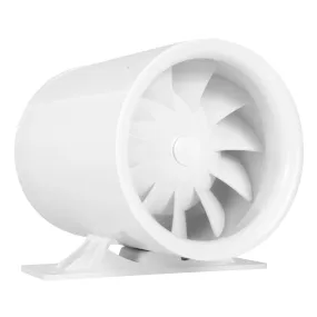 TerraBloom 6 Inch Inline Duct Fan "Low Noise" Series. 188 CFM HVAC Quiet Mixed Flow Energy Efficient Blower