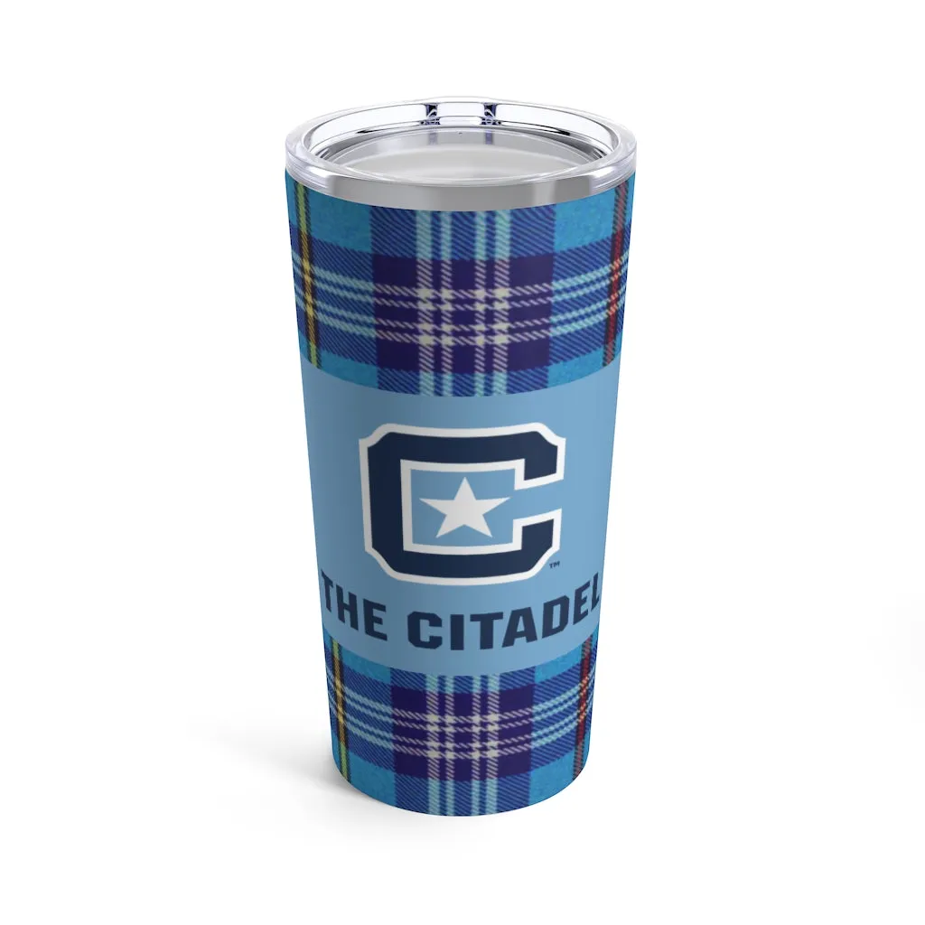 The Citadel,  Block C Athletic Logo with Tartan Tumbler 20oz