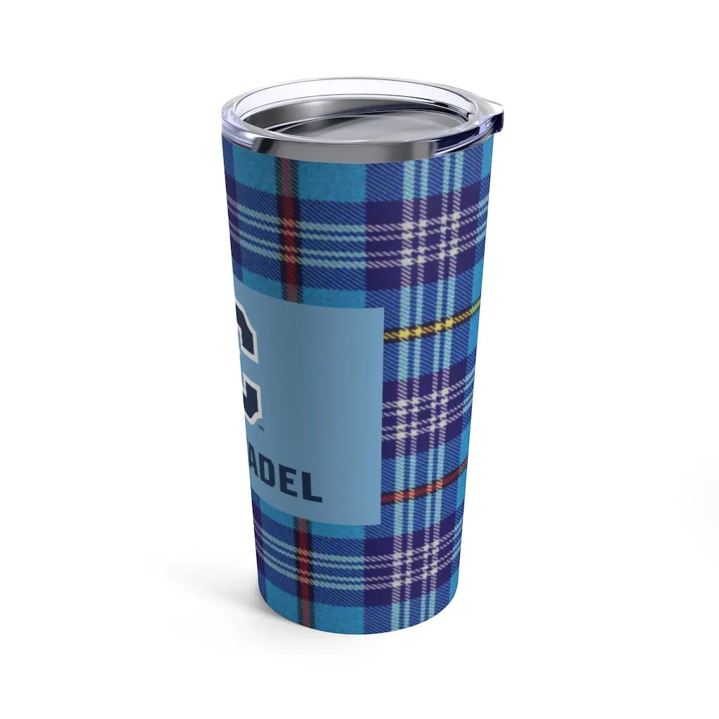 The Citadel,  Block C Athletic Logo with Tartan Tumbler 20oz