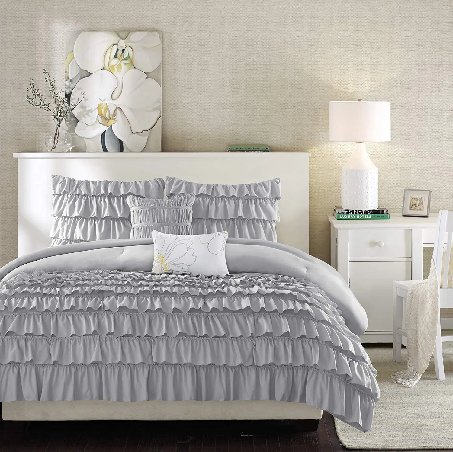 The Waterfall Grey Bed Set