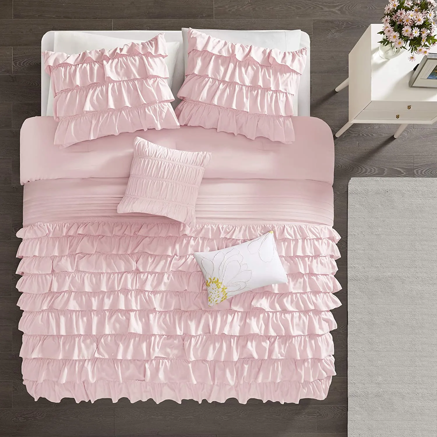 The Waterfall Pink Bed Set