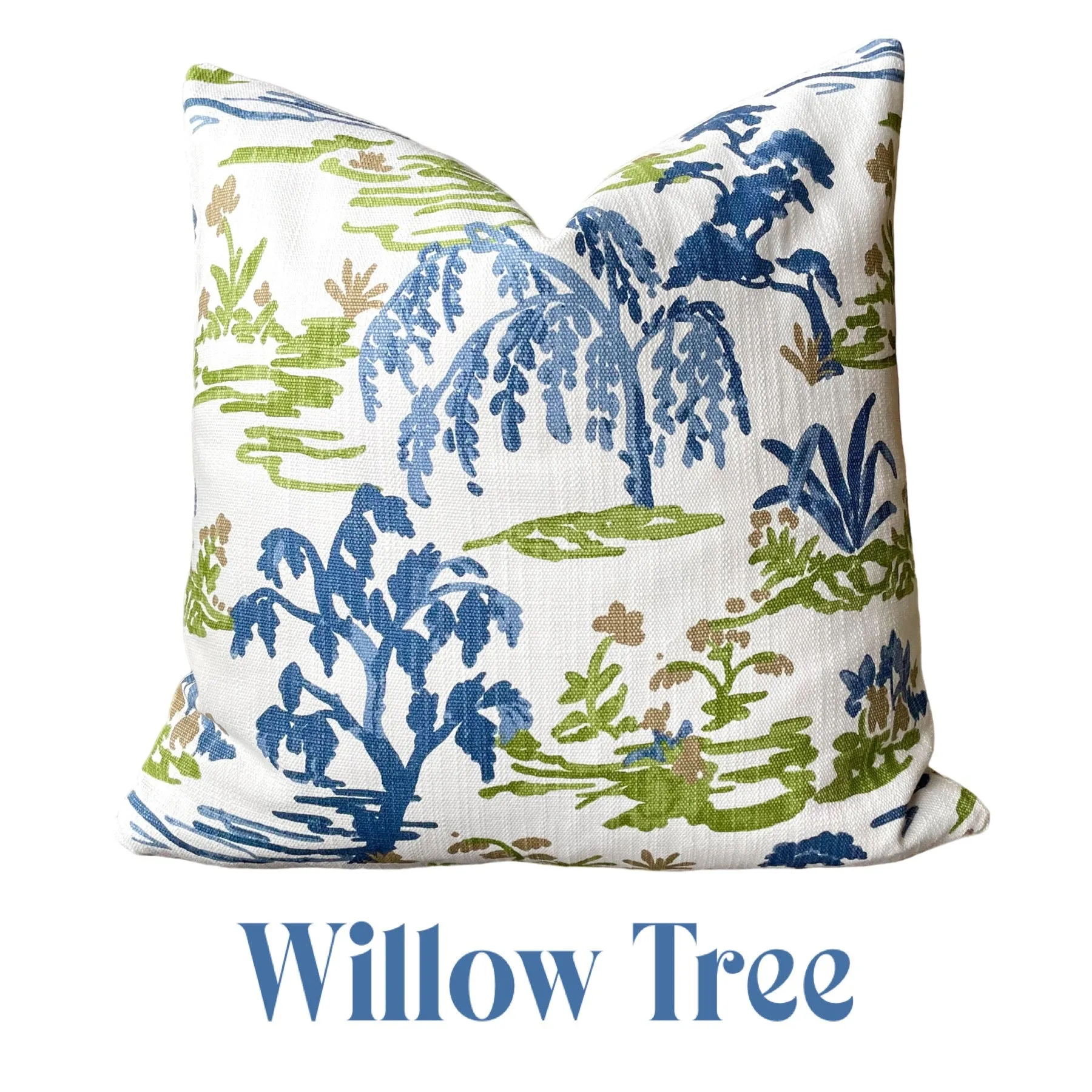 The Willow Collection: Blue, Green, & White Mix and Match Decorative Pillow Covers