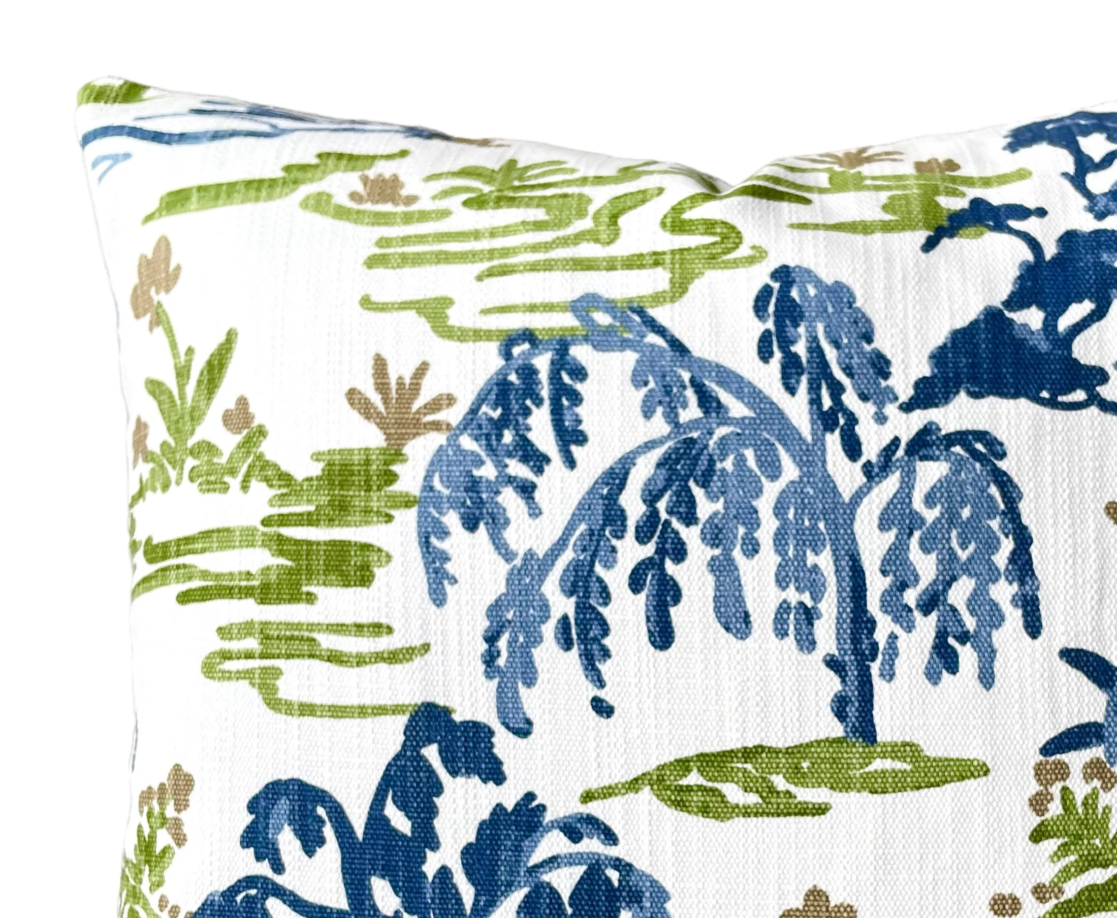 The Willow Collection: Blue, Green, & White Mix and Match Decorative Pillow Covers