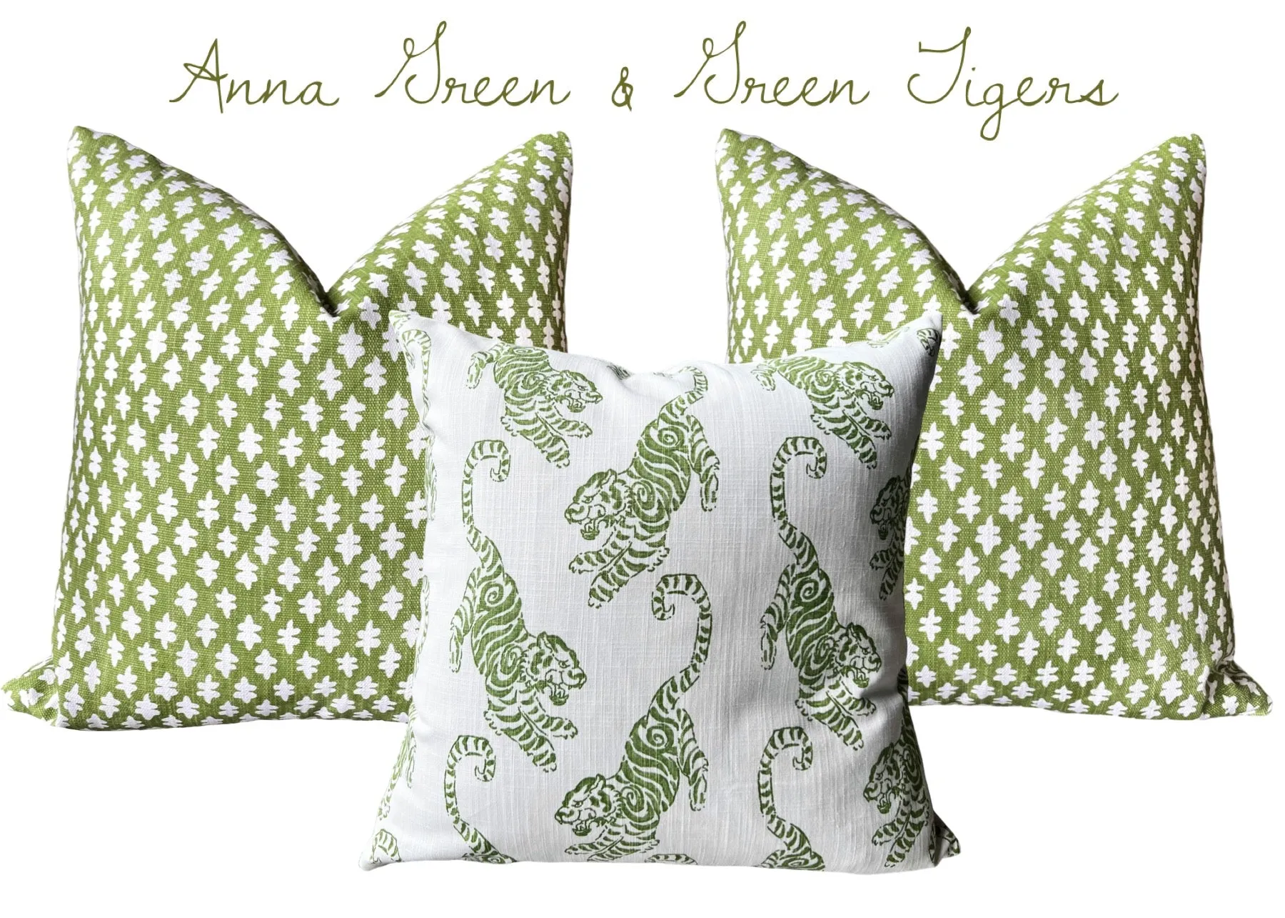 The Willow Collection: Blue, Green, & White Mix and Match Decorative Pillow Covers