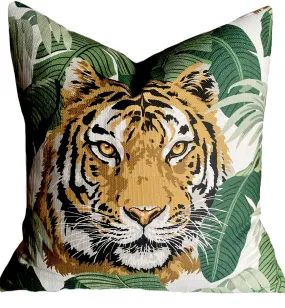 Tiger in the Palms Pillow Cover: Available in 7 Sizes