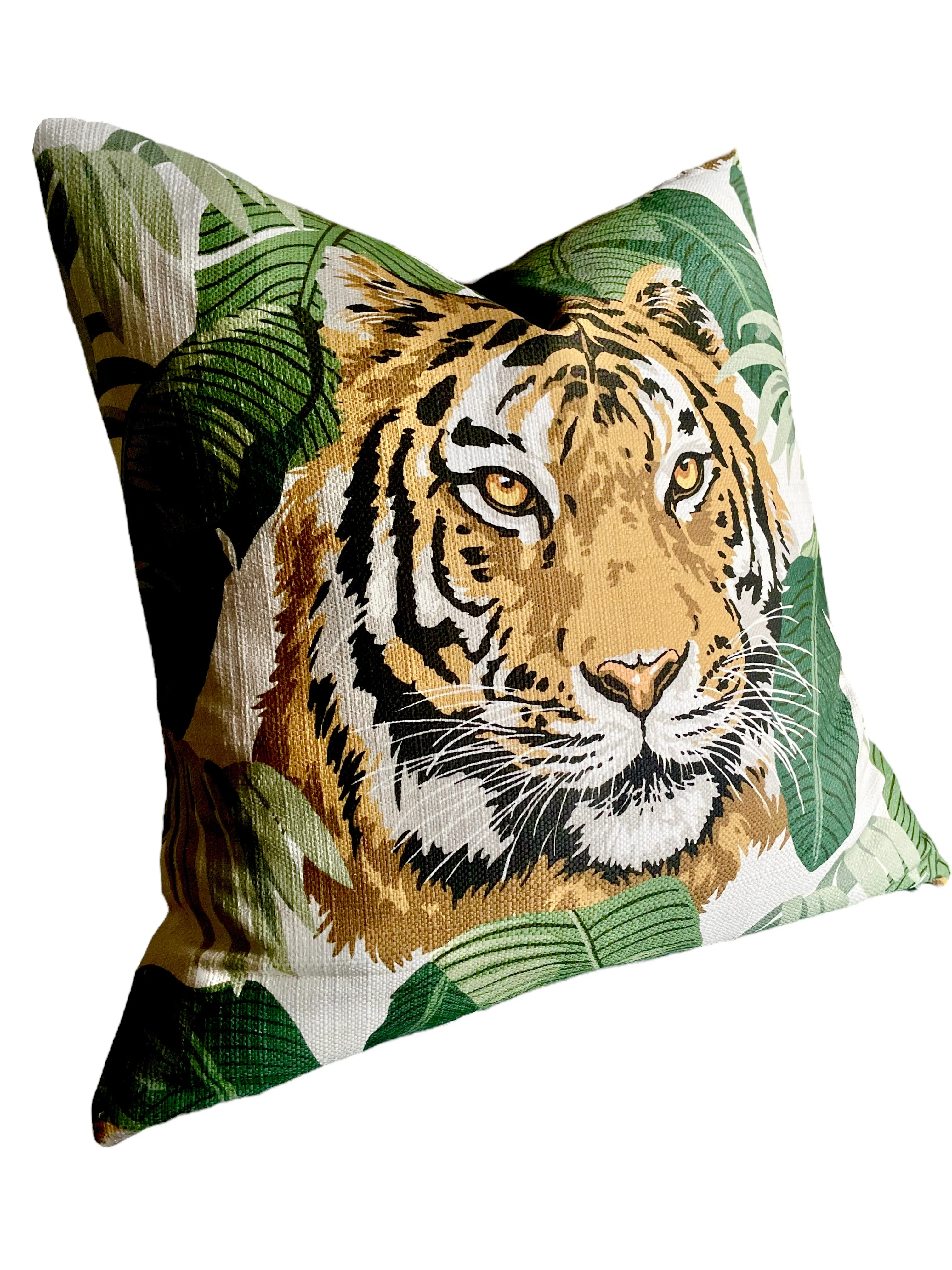 Tiger in the Palms Pillow Cover: Available in 7 Sizes