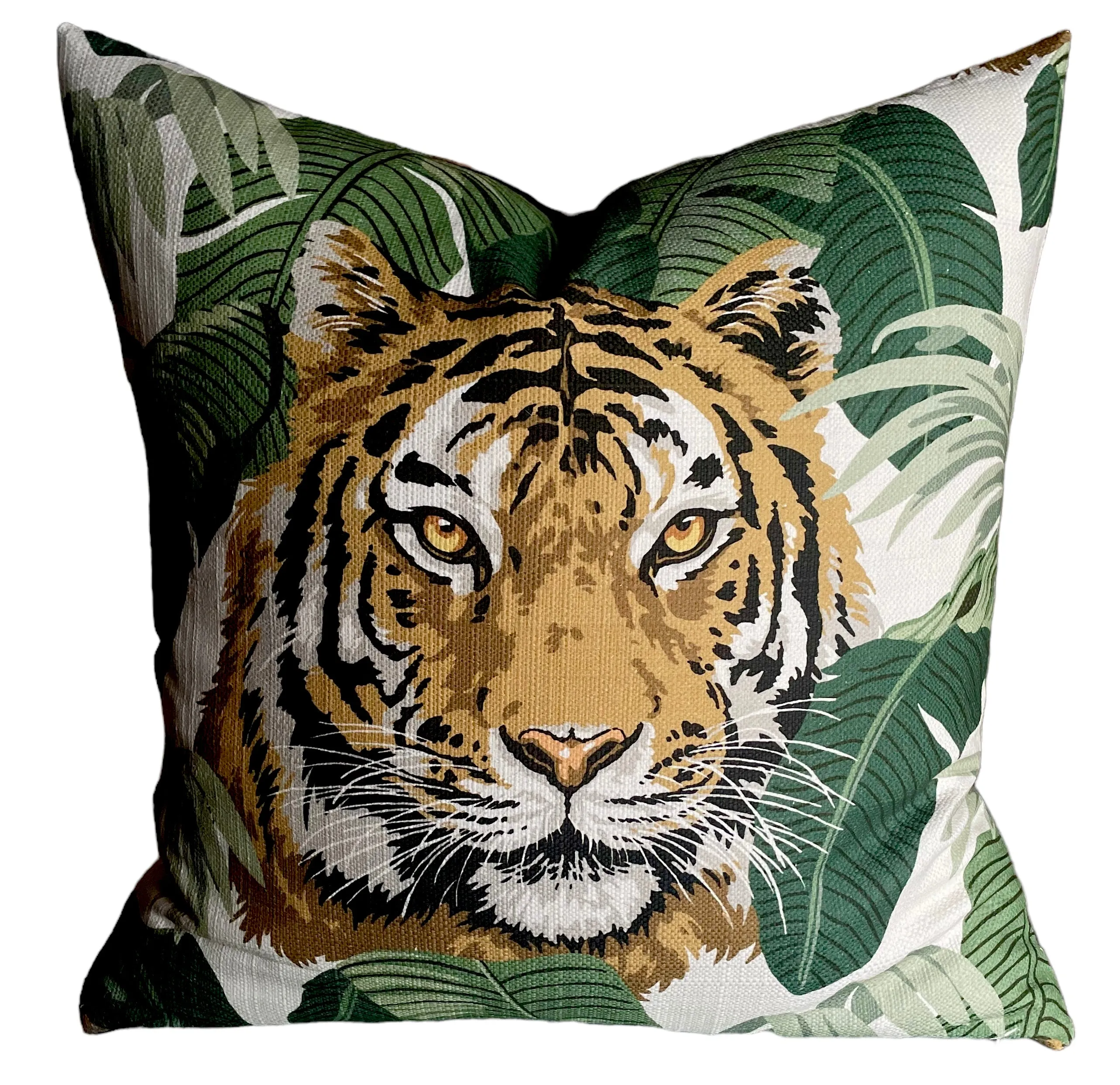 Tiger in the Palms Pillow Cover: Available in 7 Sizes