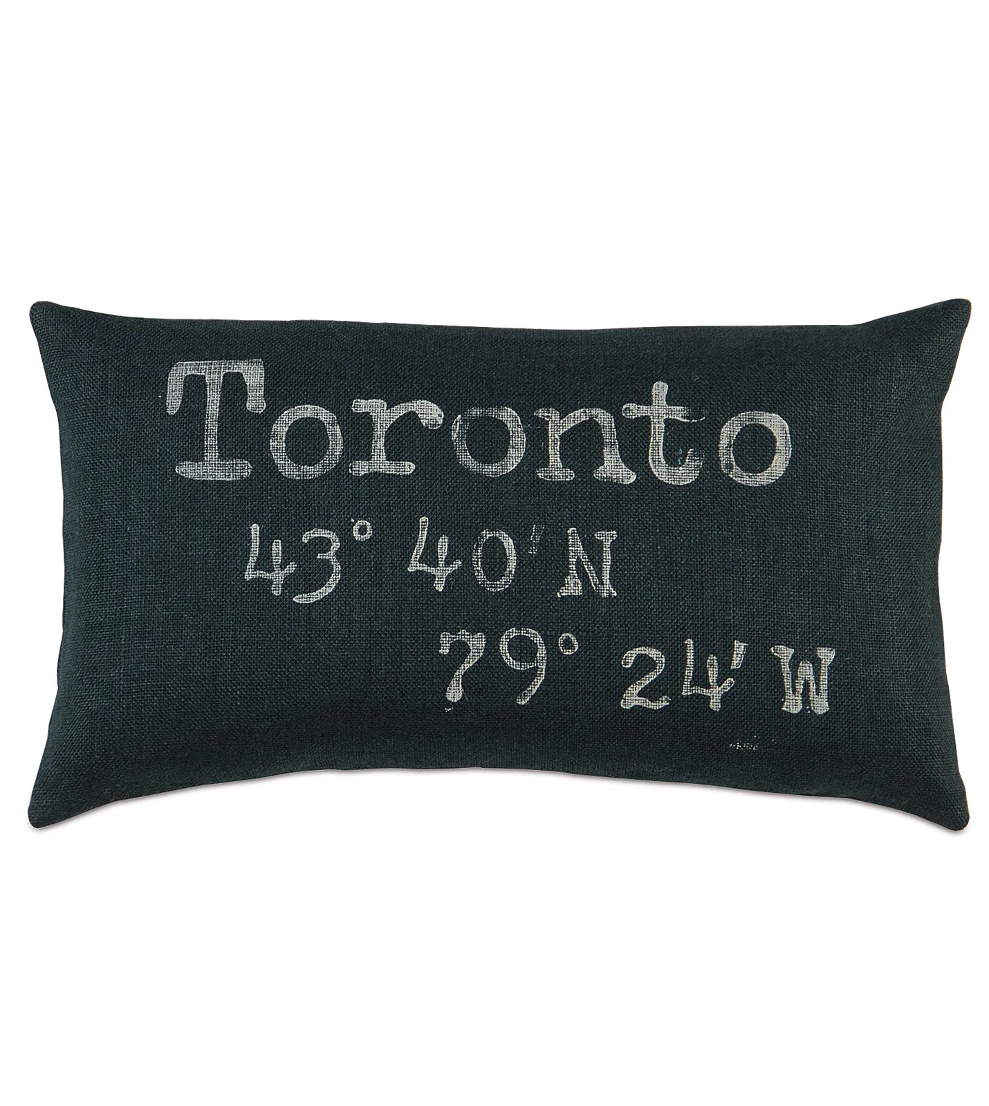 Toronto Coordinates Burlap Lumbar Pillow Cover 15x26