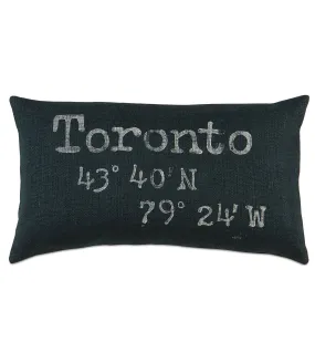 Toronto Coordinates Burlap Lumbar Pillow Cover 15x26