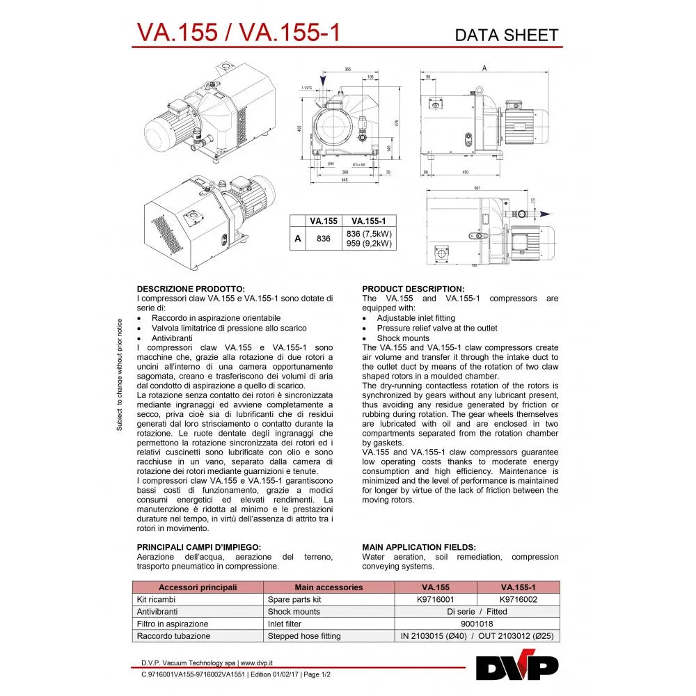 Vacuum pump SC8