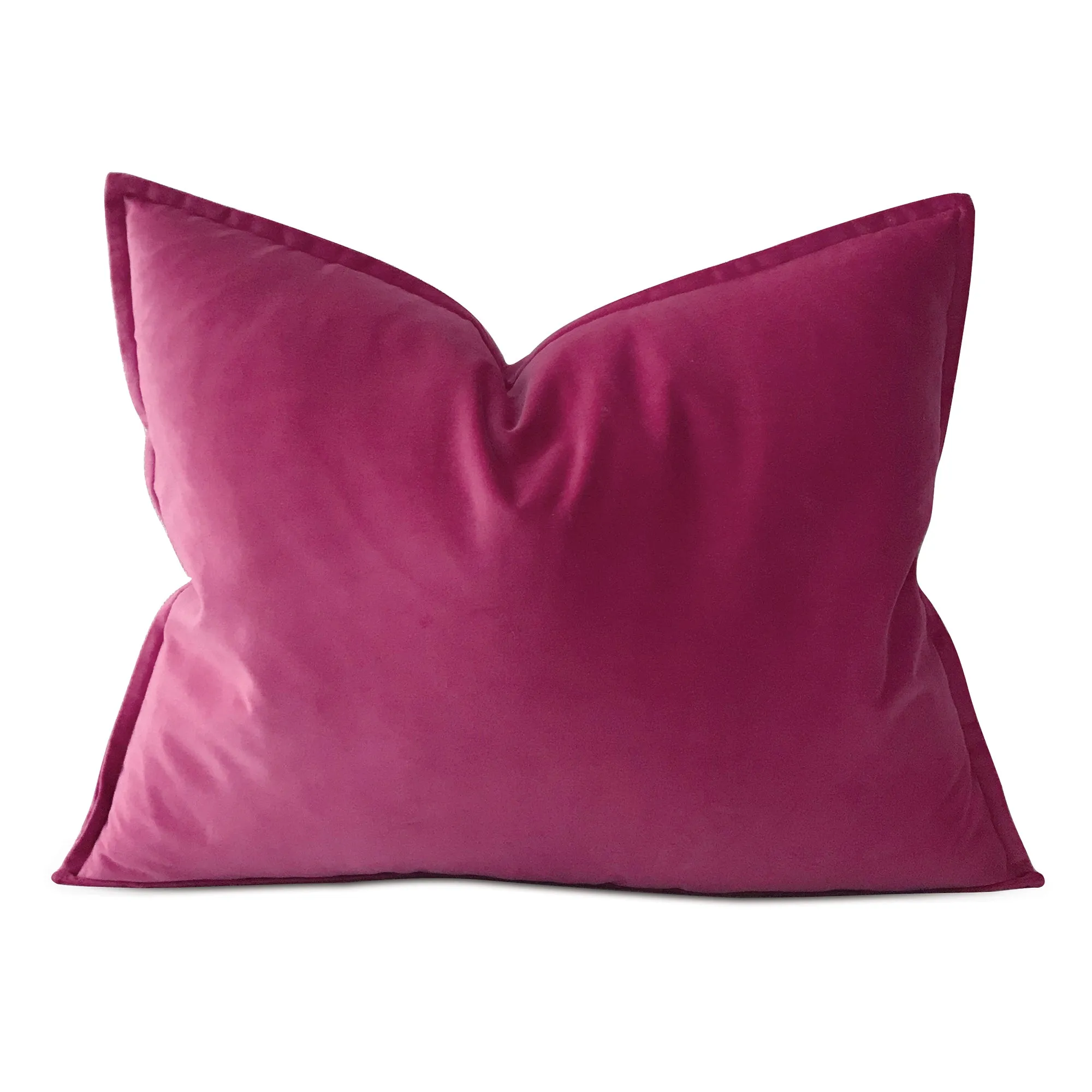 Velvet Standard Sham 20x27 in Hot Pink