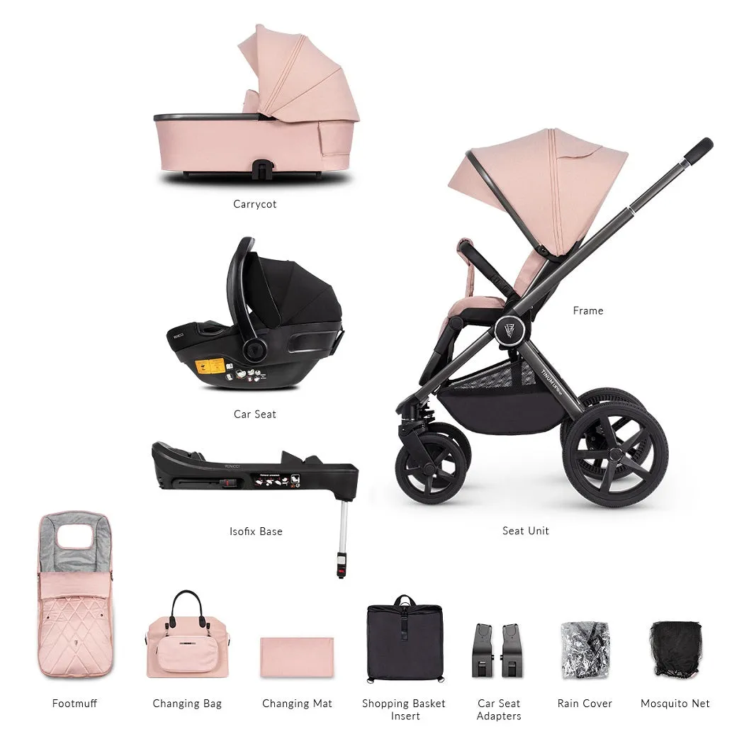 Venicci Upline (Misty Rose) 3-in-1 Travel System with ISOFIX Base