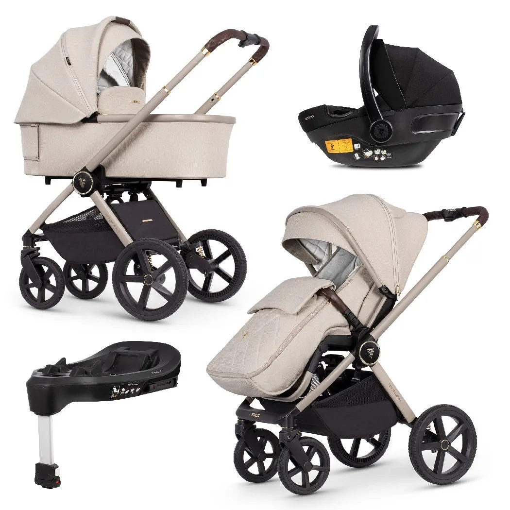 Venicci Upline (Stone Beige) 3-in-1 Travel System with ISOFIX Base