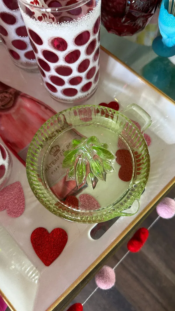 Vintage Juicer, Uranium Glass, Green