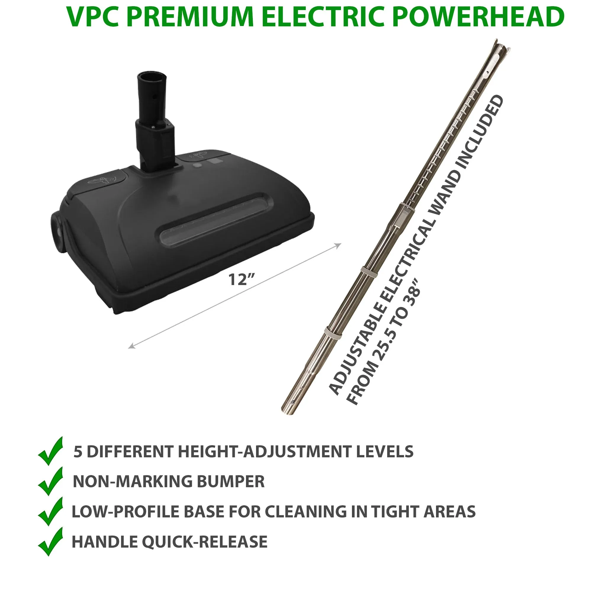 VPC Premium Power Head with Telescopic Wand