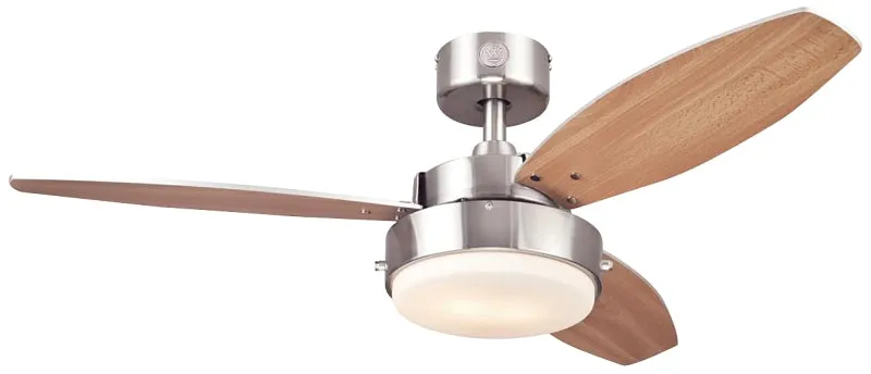 Westinghouse Alloy Series 7221600 Ceiling Fan, Beech/Wengue Blade, 42 in Sweep, MDF Blade, With Lights: Yes :EA: QUANTITY: 1