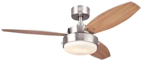 Westinghouse Alloy Series 7221600 Ceiling Fan, Beech/Wengue Blade, 42 in Sweep, MDF Blade, With Lights: Yes :EA: QUANTITY: 1